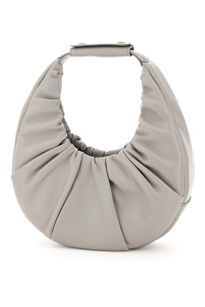 Shop Staud Soft Moon Hobo Bag In French Grey (grey)
