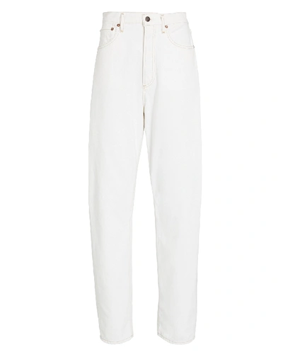 Shop Agolde 90's High-rise Straight-leg Jeans In Porcelain