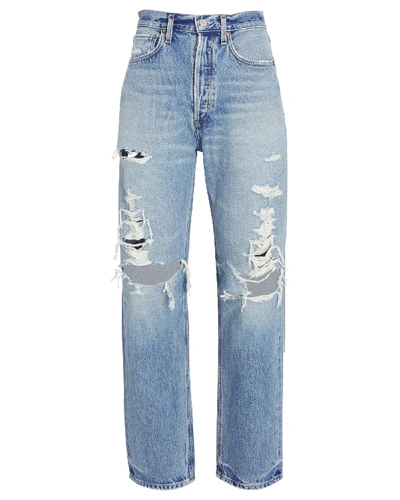 Shop Agolde 90s Loose Distressed Jeans In Major