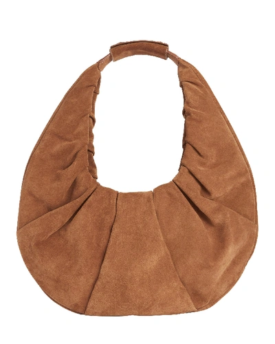 Shop Staud Large Soft Moon Bag In Brown
