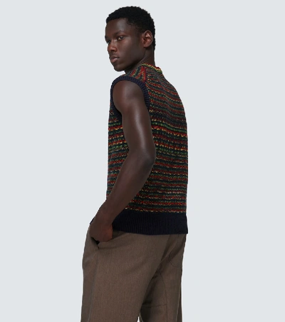 Shop Wales Bonner Knitted Wool Vest In Multicoloured