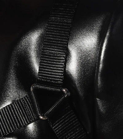 Shop Junya Watanabe Faux Leather Shrug In Black