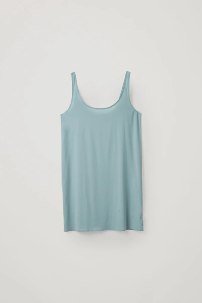 Shop Cos Seamless Slip Dress In Turquoise