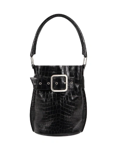 Shop Giuseppe Zanotti Wanda Belt-detail Bucket Bag In Black