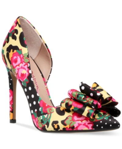Shop Betsey Johnson Prince D'orsay Evening Pumps Women's Shoes In Leopard Floral