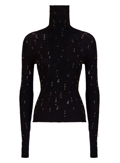 Shop Saint Laurent Turtleneck Sweater In Nero