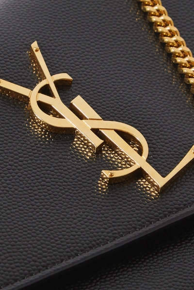 Saint Laurent Uptown Textured-leather Shoulder Bag In Black