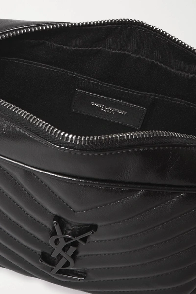 Shop Saint Laurent Lou Quilted Leather Shoulder Bag In Black