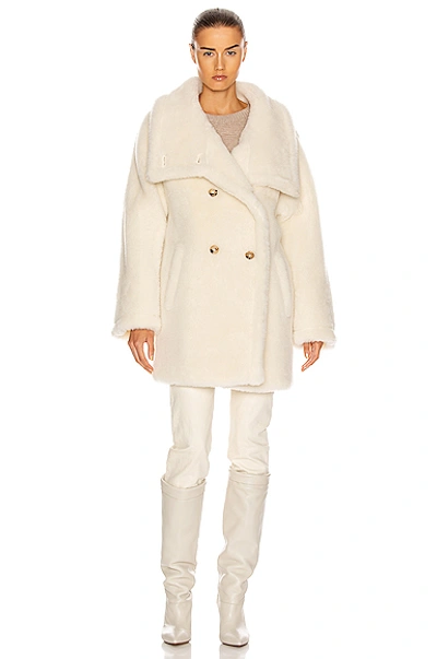 Shop Max Mara Teddy Coat In White