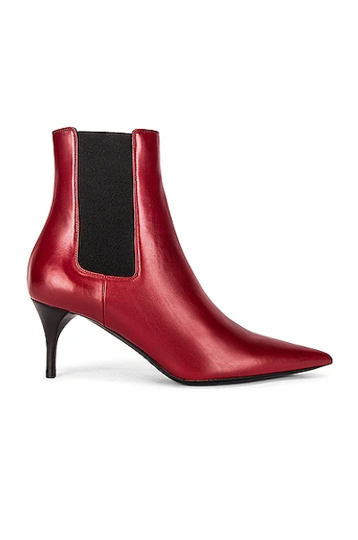 Shop Saint Laurent Lexi Chelsea Booties In Opyum Red