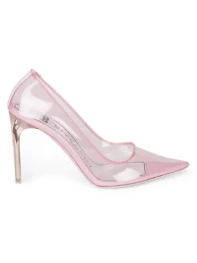 Shop Givenchy Point-toe Pvc Pumps In Light Pink