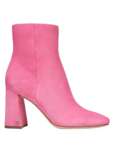 Shop Sam Edelman Codie Suede Ankle Boots In Pink