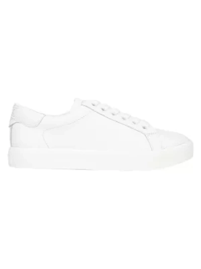 Shop Sam Edelman Ethyl Leather Sneakers In Bright White