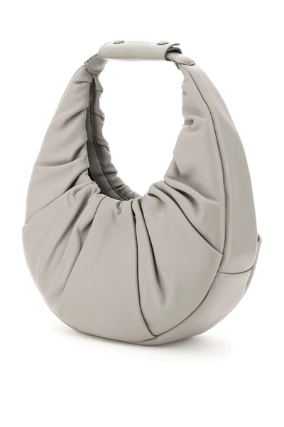 Shop Staud Soft Moon Hobo Bag In Grey