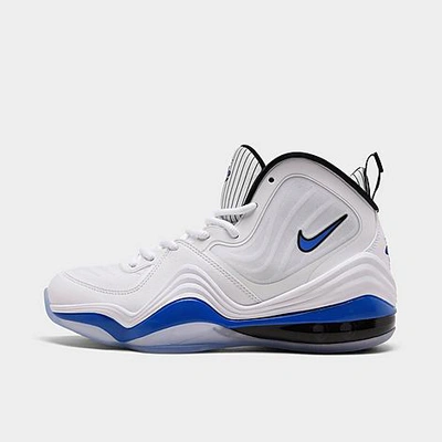 Shop Nike Air Penny 5 Basketball Shoes In White/black/game Royal