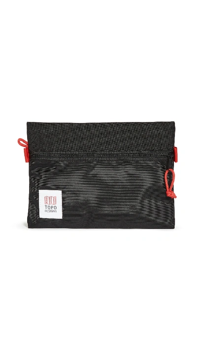 Shop Topo Designs Medium Accessory Bag In Black/black