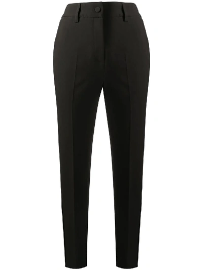 Shop Blumarine Slim Tailored Trousers In Black