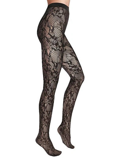 Shop Wolford Morgan Tights In Black