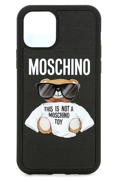 Shop Moschino Teddy Iphone 11 Pro Max Case In Black