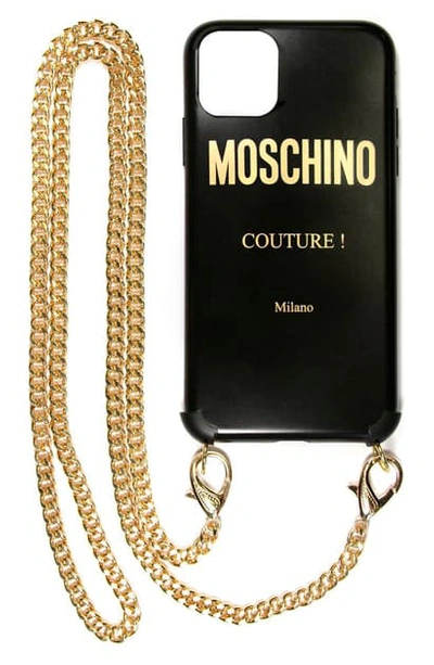 Shop Moschino Chain Iphone 11 Pro Max Case In Black