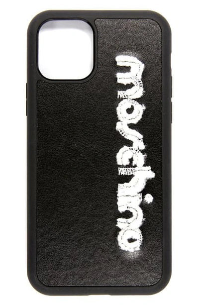 Shop Moschino Logo Iphone 11 Pro Max Case In Black