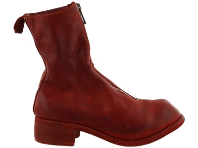 Shop Guidi Zip Boots In Red