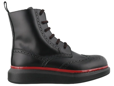 Shop Alexander Mcqueen Hybrid Ankle Boots In Black