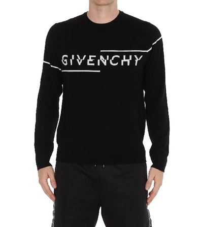 Shop Givenchy Split Sweater In Black