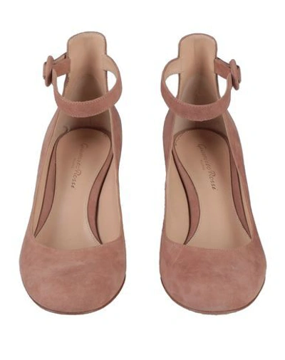 Shop Gianvito Rossi Woman Pumps Blush Size 5.5 Soft Leather In Pale Pink