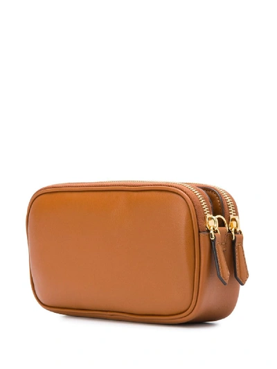 Shop Fendi Easy Leather Crossbody Bag In Brown