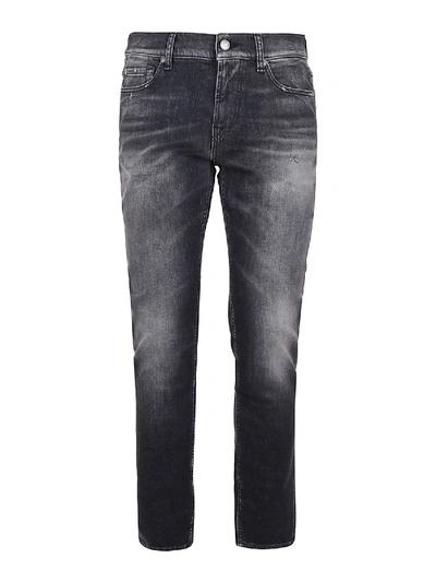 Shop 7 For All Mankind Ronnie Skinny Jeans In Black