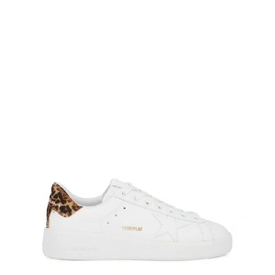 Shop Golden Goose Pure Star White Leather Sneakers