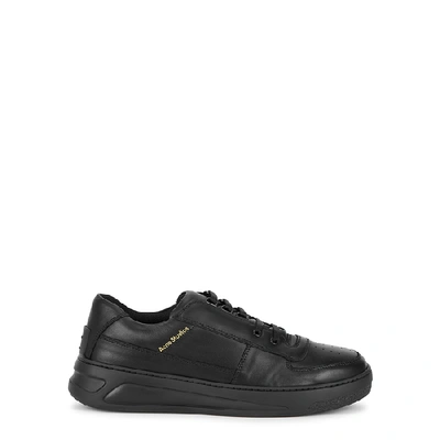 Shop Acne Studios Perey Black Leather Sneakers