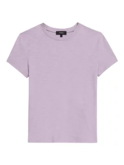 Shop Theory Women's Tiny Tee Organic Cotton Crewneck In Dusty Lavender