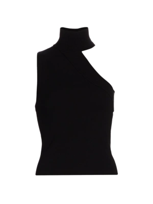 black cut out tank top