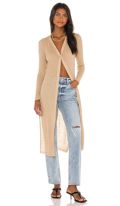 Shop The Range Shadow Linen Jersey Summer Duster In Beach