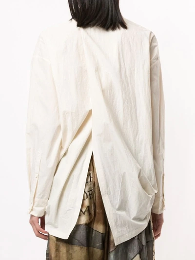 Shop Uma Wang Wrap Front Shirt In Neutrals