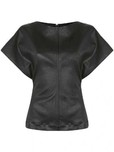 Shop Rick Owens Naska Leather-look Top In Red