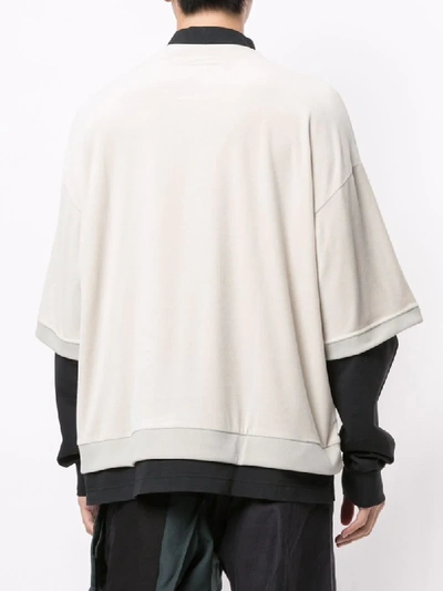 Shop Miharayasuhiro Double-layered Top In Neutrals