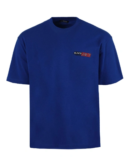 balenciaga 24 7 logo t shirt