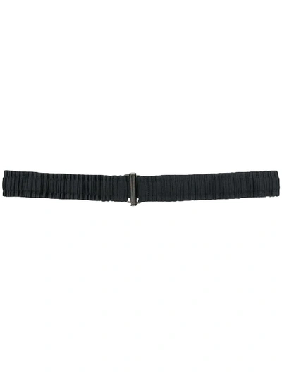 Shop Issey Miyake Elasticated Clasp Belt In Black