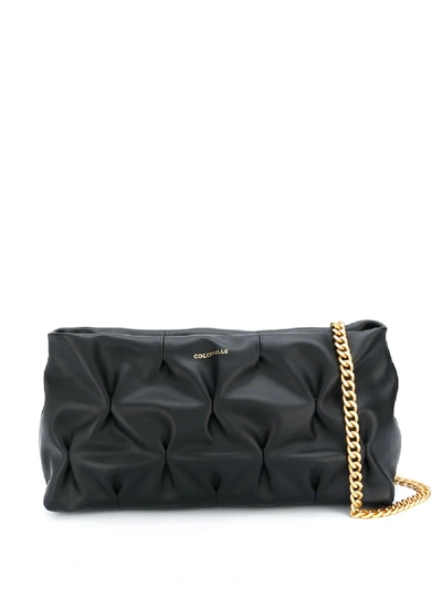 Shop Coccinelle Goodie Quilted Shoulder Bag In Black