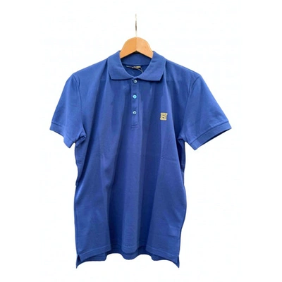 Pre-owned Fendi Blue Cotton Polo Shirts