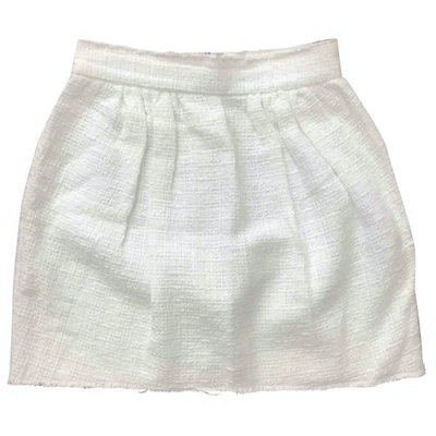 Pre-owned Dolce & Gabbana Mini Skirt In White