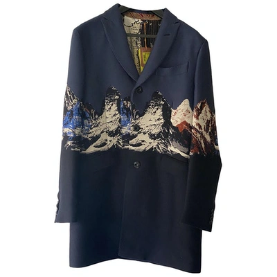 Pre-owned Etro Blue Wool Coat