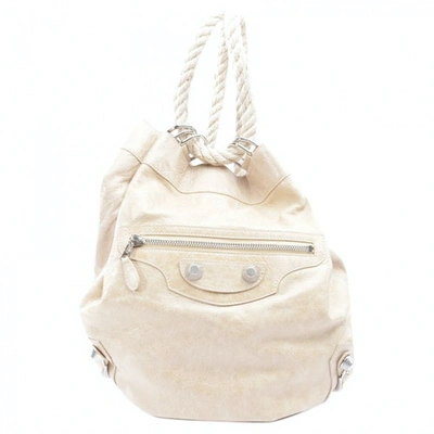 Pre-owned Balenciaga Beige Leather Backpack