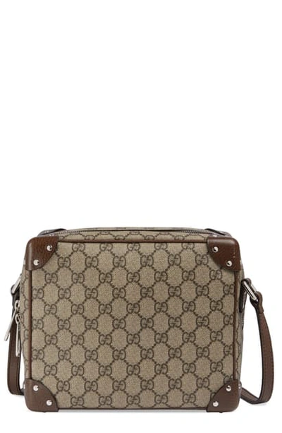 Shop Gucci Gg Supreme Canvas Messenger Bag In Brown