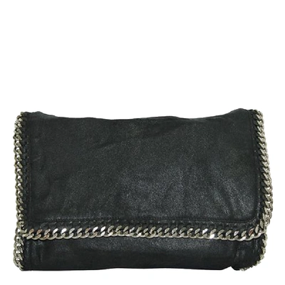 Pre-owned Stella Mccartney Black Faux Leather Falabella Shoulder Bag