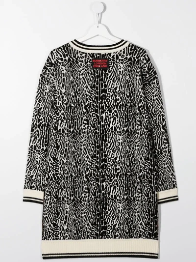 Shop Burberry Panelled Pattern Knitted Dress In Neutrals