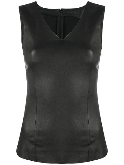 Shop Drome Leather Tank Top In Black